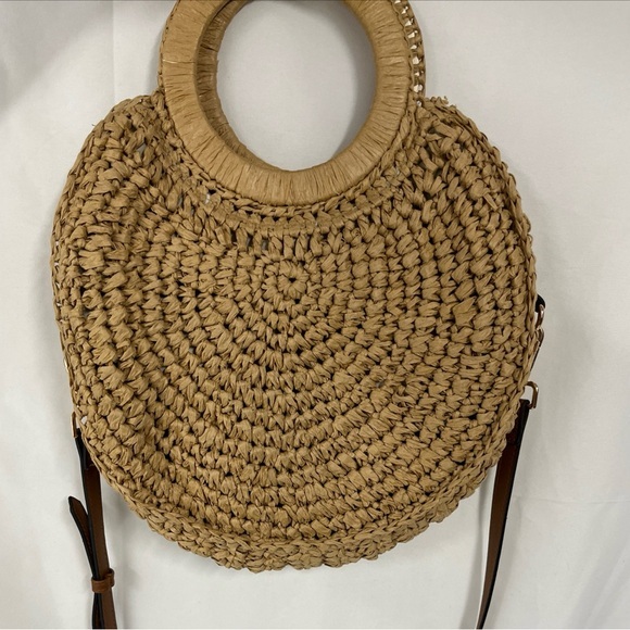 LC Lauren Conrad Summer Beach Trend Boho Hippie Festival Straw Clutch Bag Purse - Picture 2 of 6